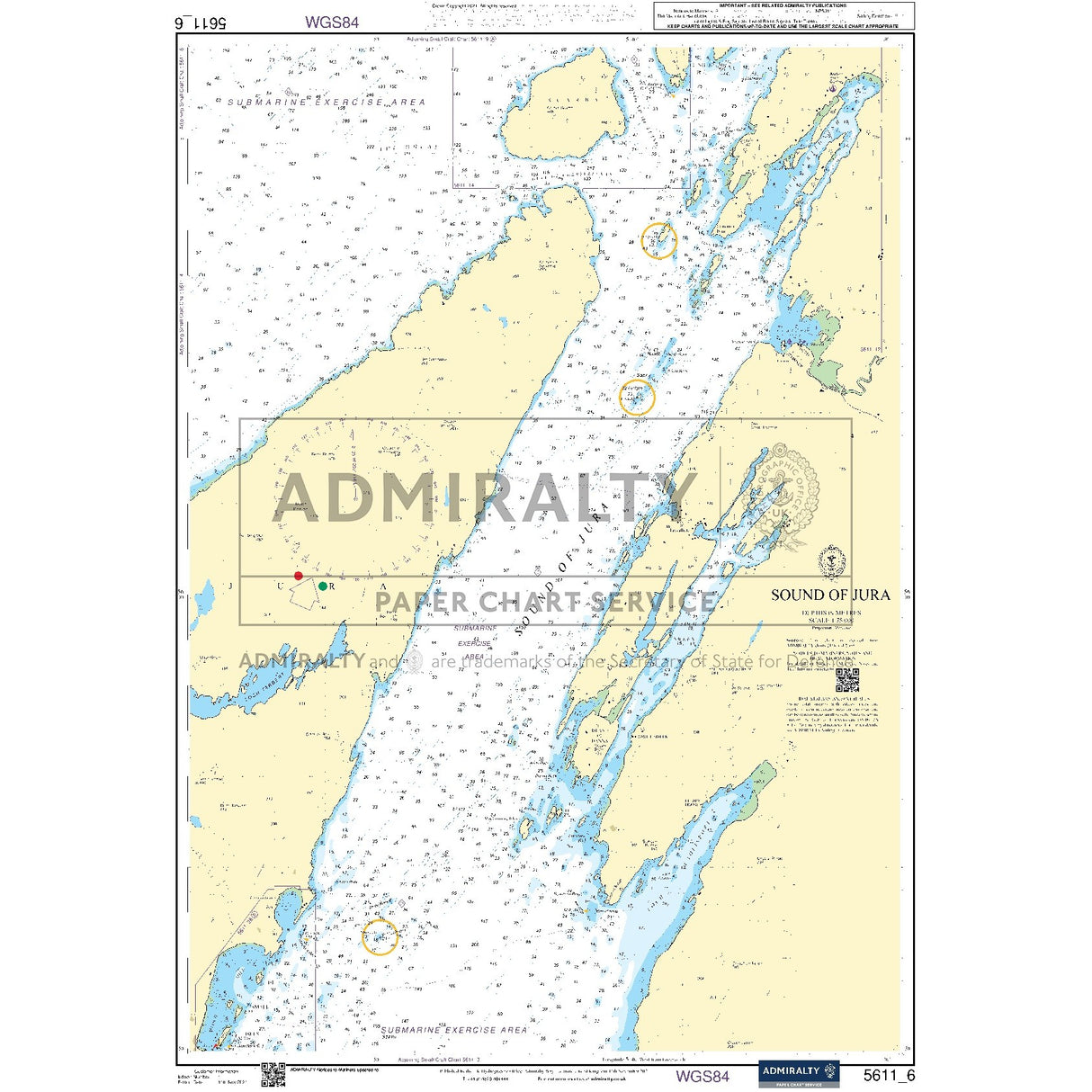 Nautical chart 5611_6 Sound of Jura on the west coast of Scotland