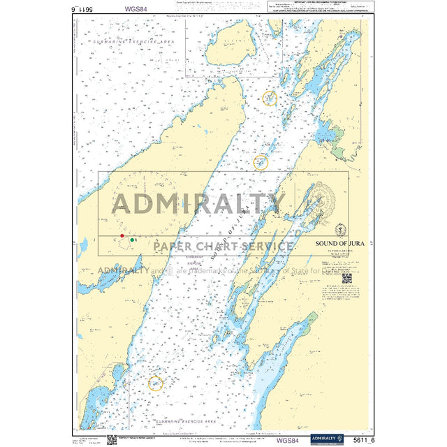 Nautical chart 5611_6 Sound of Jura on the west coast of Scotland