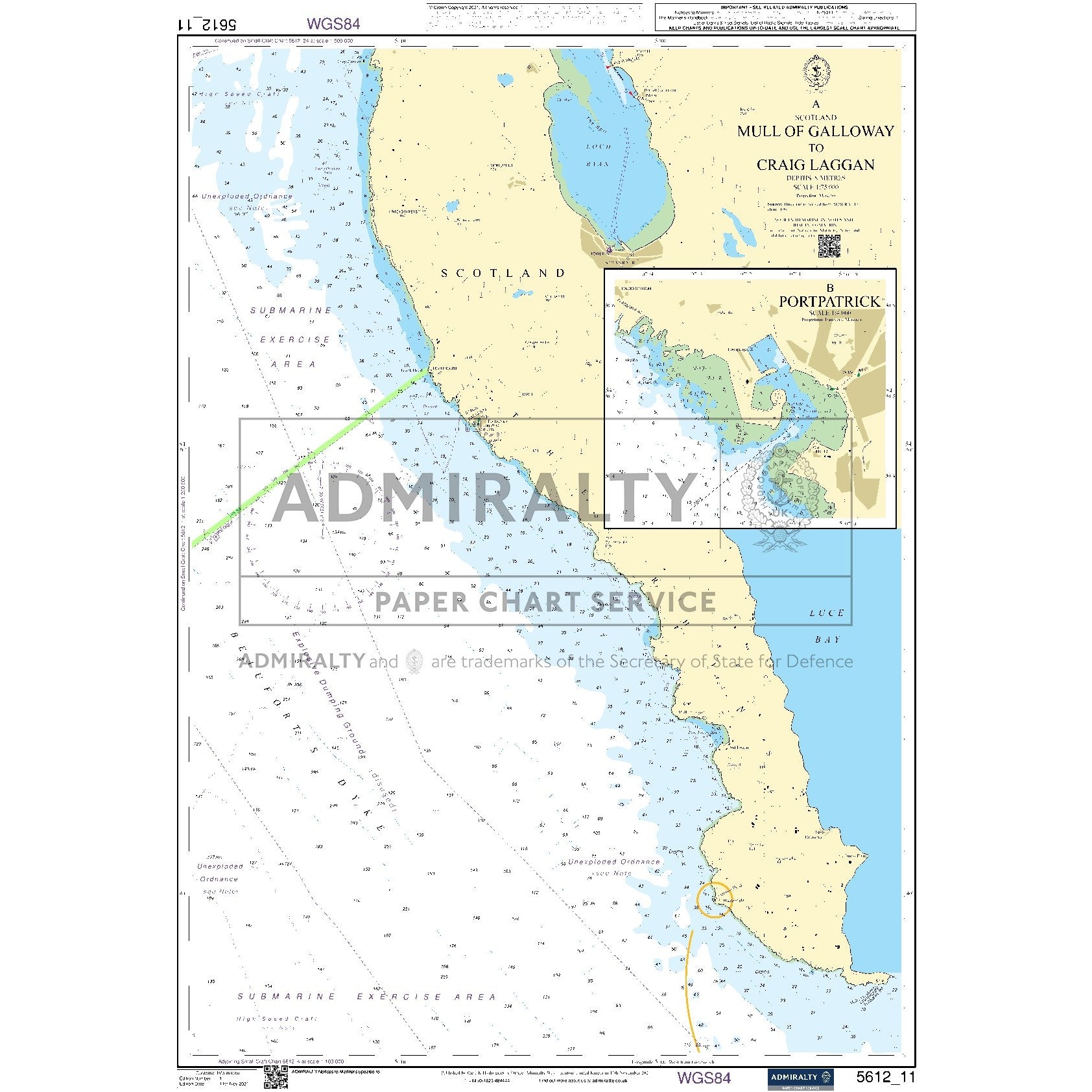 Nautical chart 5612_11 Mull of Galloway to Craig Laggan
