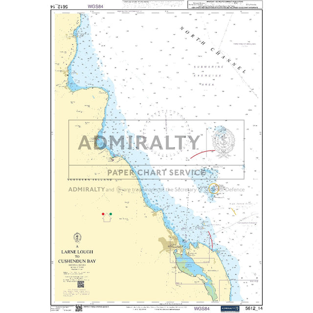 Nautical chart 5612_14 Larne Lough to Cushendun Bay on the Northern Ireland coast