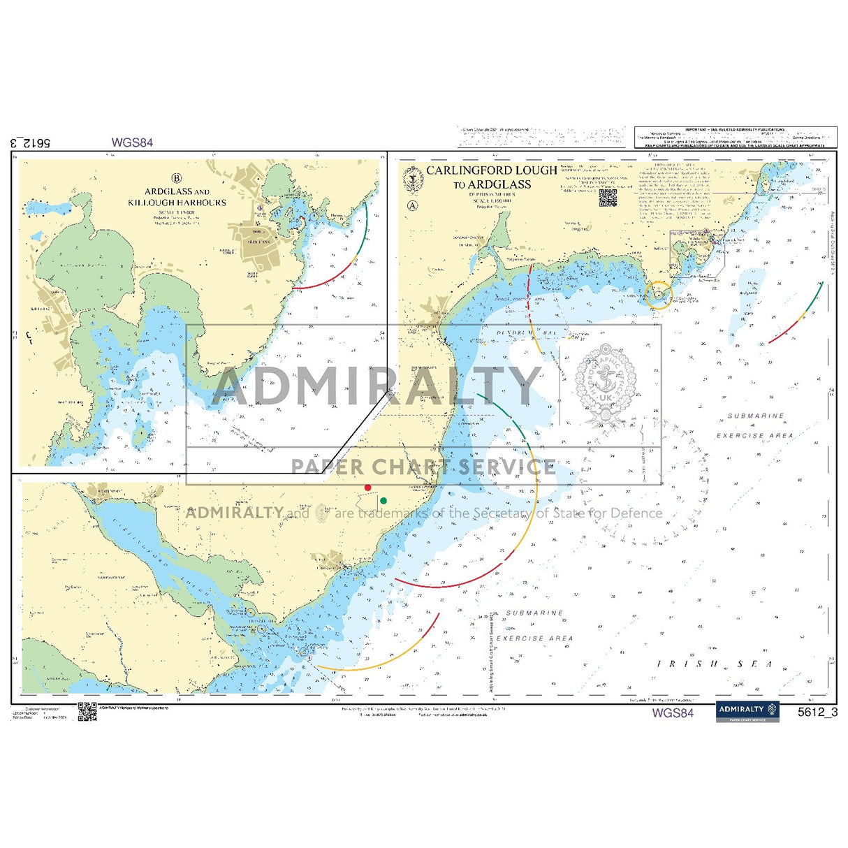 Nautical chart 5612_3 Carlingford Lough to Ardglass