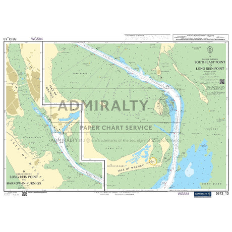 Nautical chart 5613_13 Barrow Harbour - South East Point to Long Rein Point with 2 panels