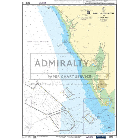 Nautical chart 5613_14 Barrow-in-Furness to Seascale on the Cumbrian coast