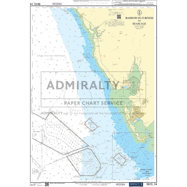 Nautical chart 5613_14 Barrow-in-Furness to Seascale on the Cumbrian coast
