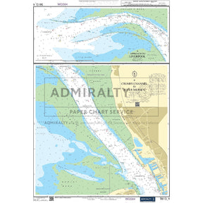 Nautical chart 5613_4 Approaches to Liverpool in the Irish Sea with 2 panels