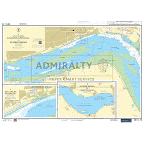 Nautical chart 5614_19 River Humber - Kingston upon Hull to Humber Bridge with 3 panels