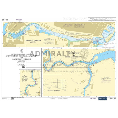 Nautical chart 5614_20 Harbours on the East Coast with 3 panels