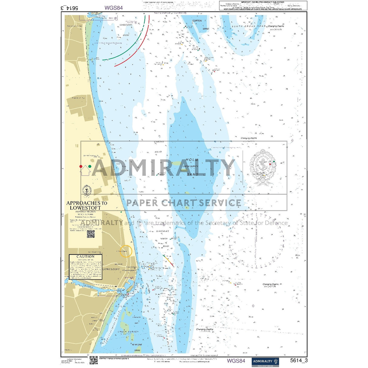 Nautical chart 5614_3 Approaches to Lowestoft