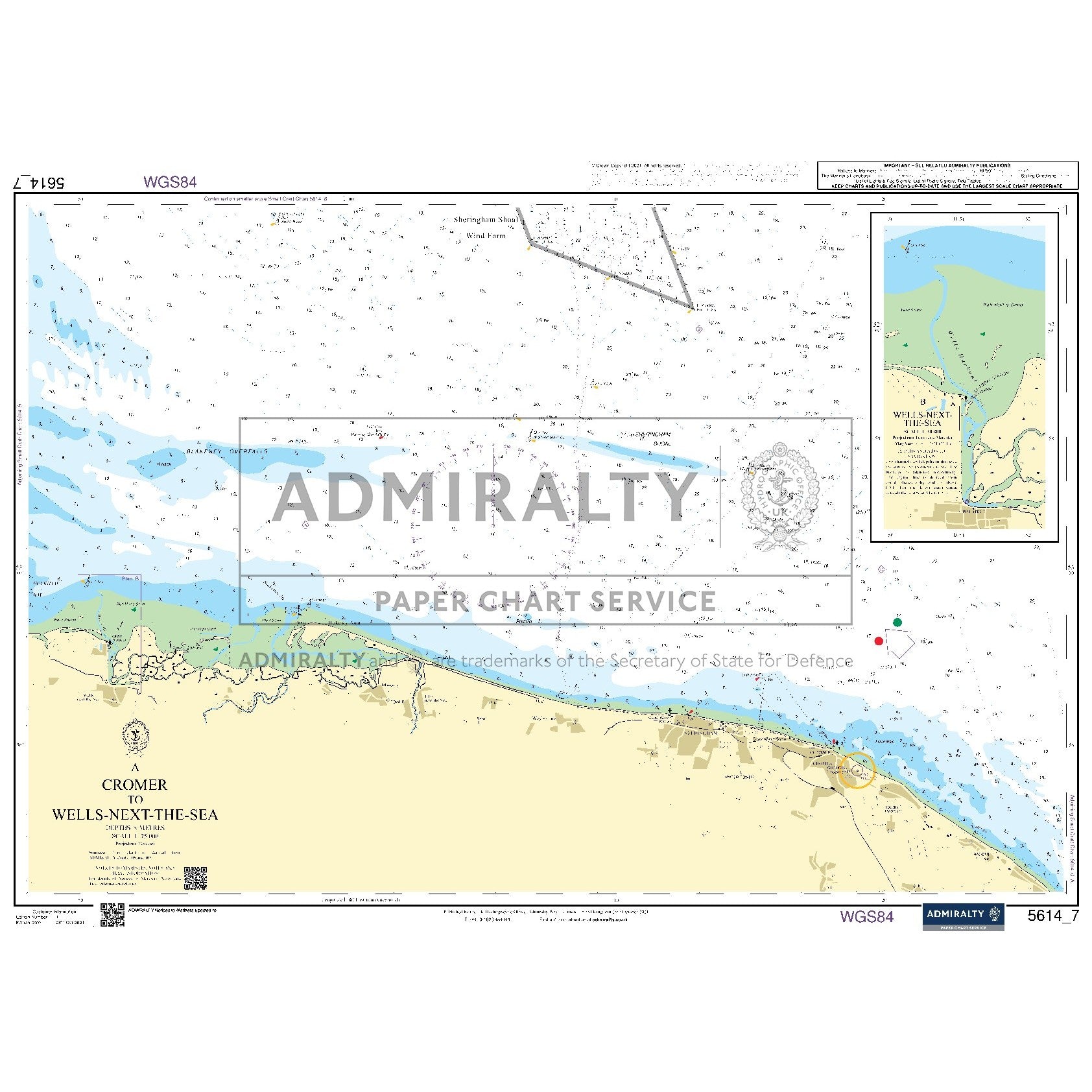 Nautical chart 5614_7 Cromer to Wells-next-the-Sea
