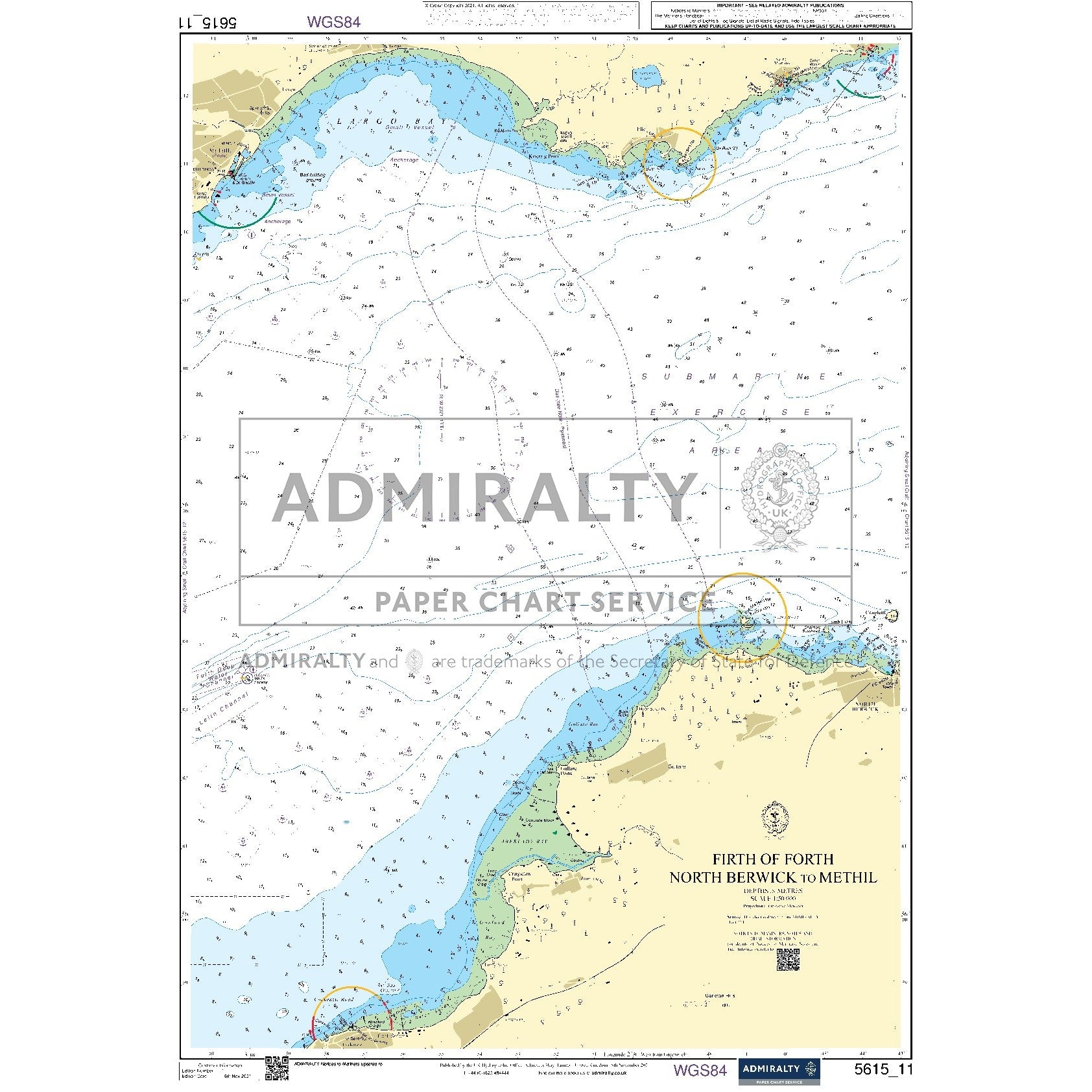 Nautical chart 5615_11 Firth of Forth - North Berwick to Methil