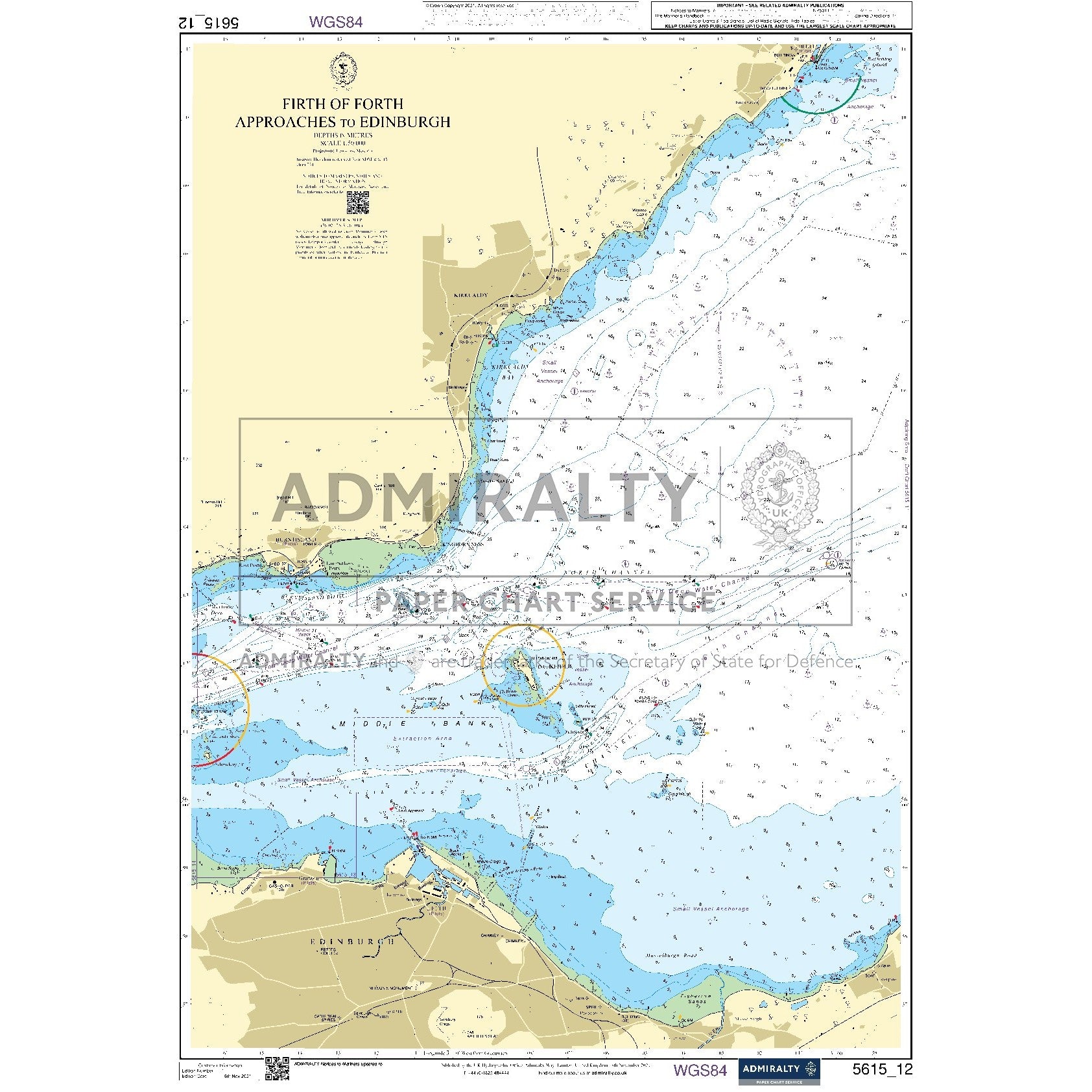 Nautical chart 5615_12 Firth of Forth - Approaches to Edinburgh in the Firth of Forth