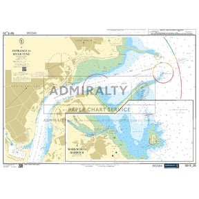 Nautical chart 5615_20 Entrance to River Tyne on the Tyne with 2 panels
