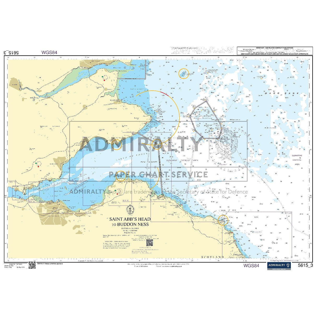 Nautical chart 5615_3 Saint Abb's Head to Buddon Ness