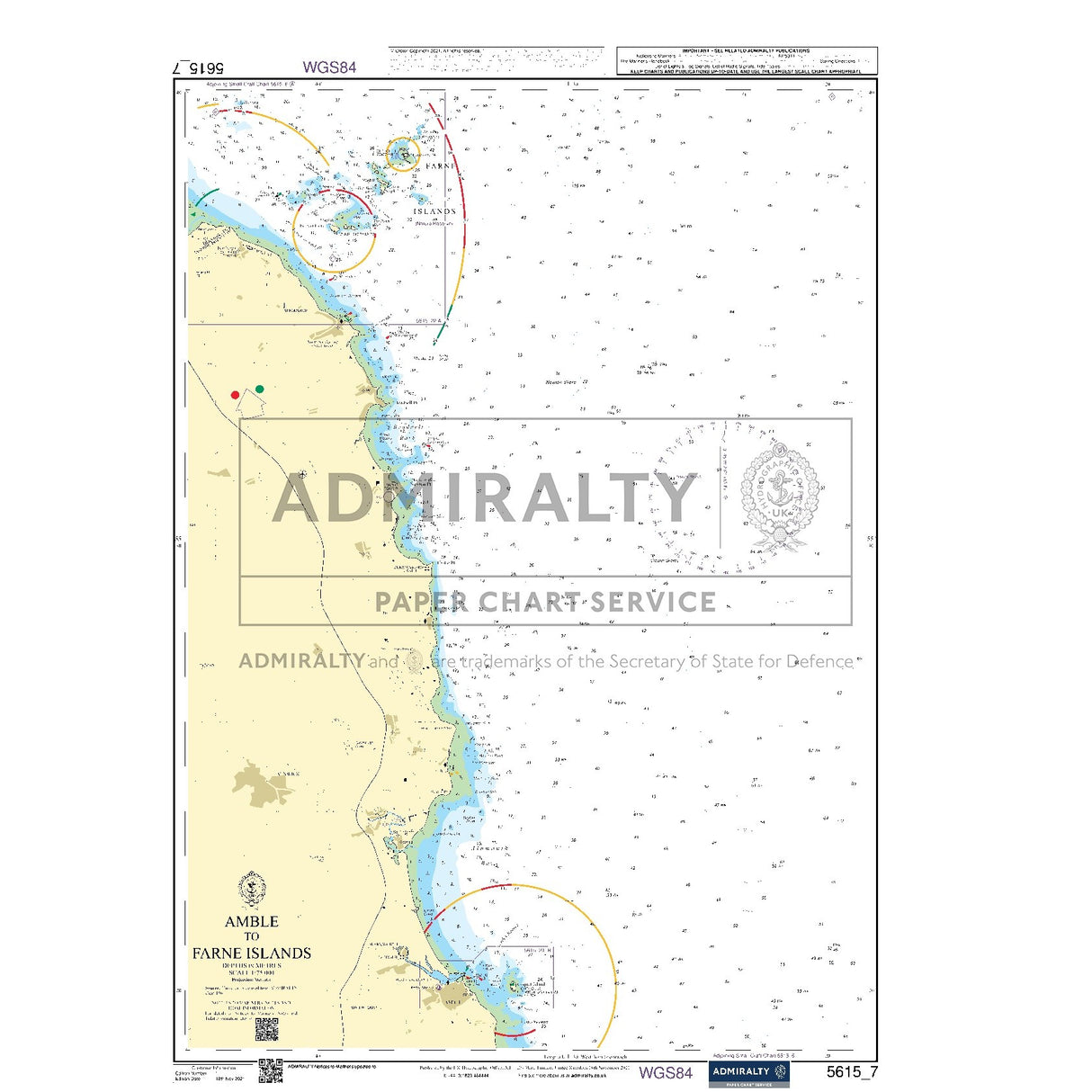 Nautical chart 5615_7 Amble to Farne Islands on the Northumberland coast