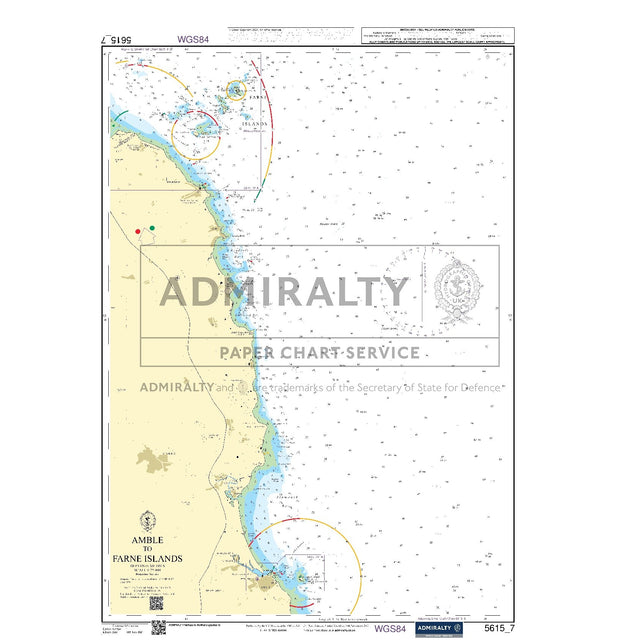 Nautical chart 5615_7 Amble to Farne Islands on the Northumberland coast