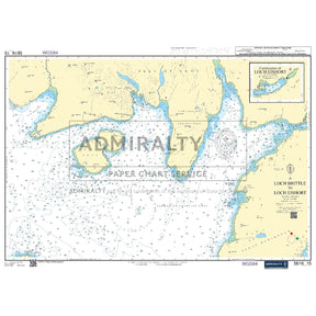 Nautical chart 5616_15 Loch Brittle to Loch Eishort on Skye with 2 panels