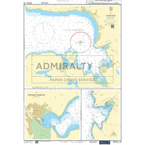 Nautical chart 5616_19 Gairloch, Portree Harbour and Uig on the Isle of Skye with 3 panels