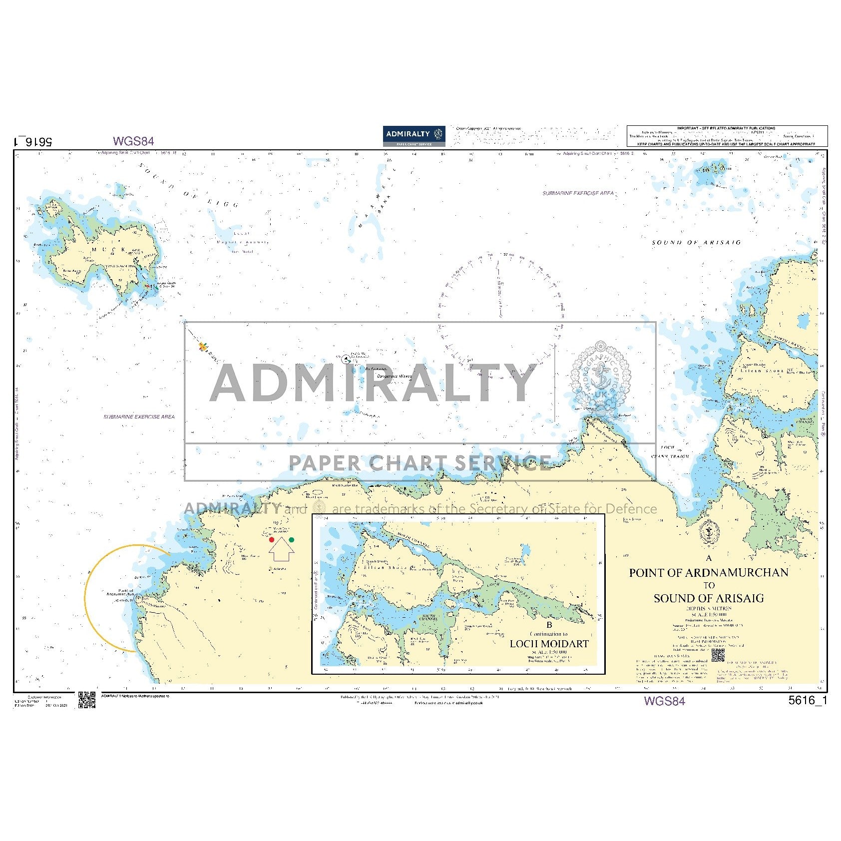 Nautical chart 5616_1 Point of Ardnamurchan to Sound of Arisaig