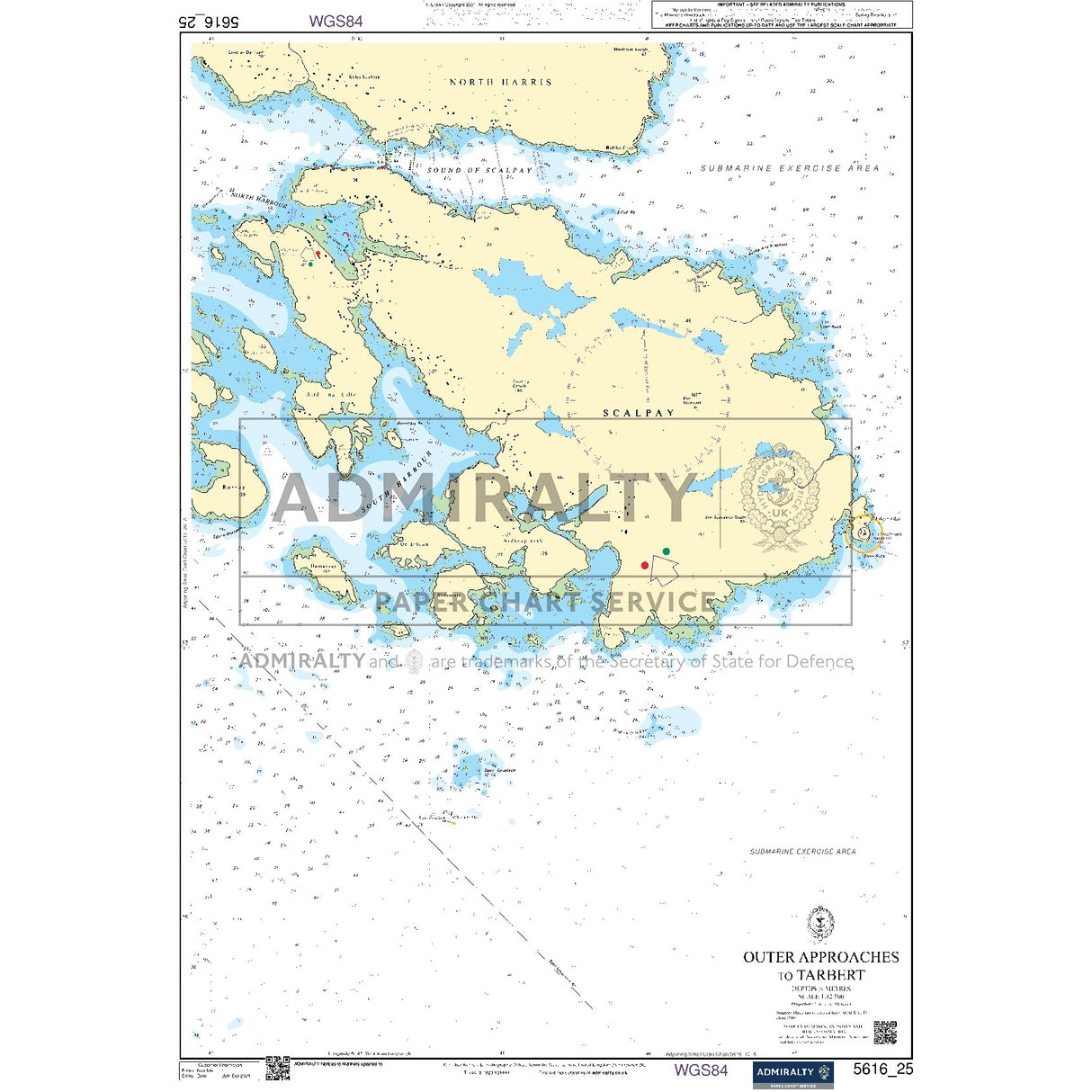 Nautical chart 5616_25 Outer Approaches to Tarbert in the Outer Hebrides