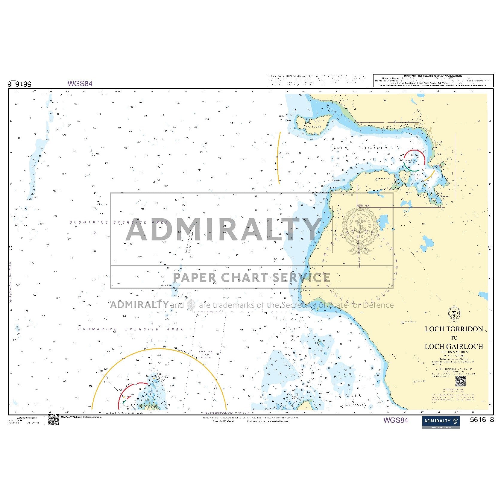 Nautical chart 5616_8 Loch Torridon to Loch Gairloch on the west Highland coast