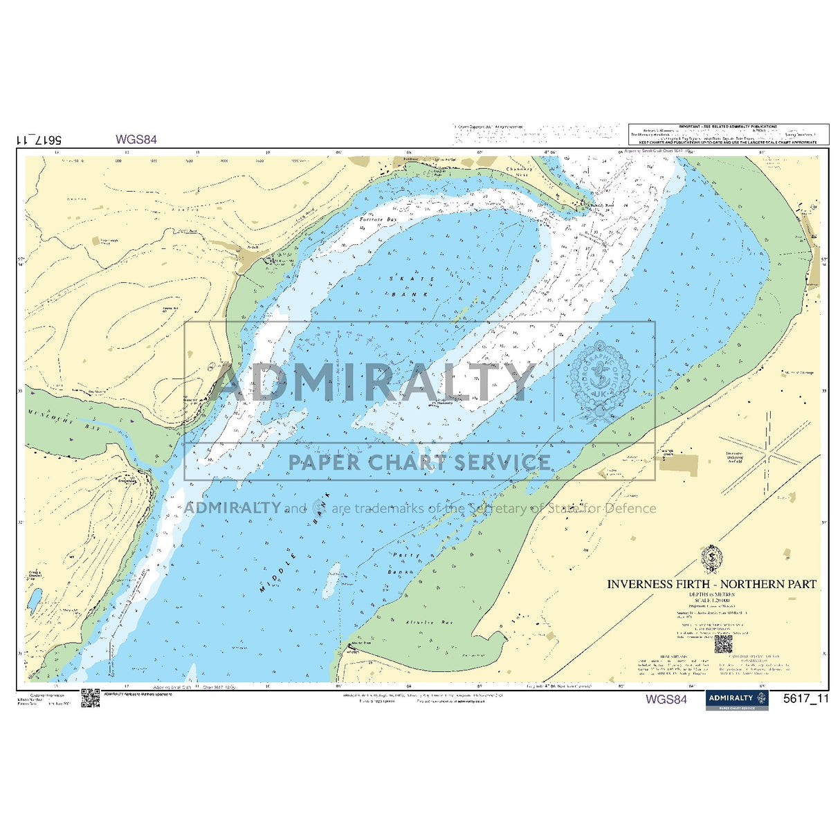 Nautical chart 5617_11 Inverness Firth - Northern Part