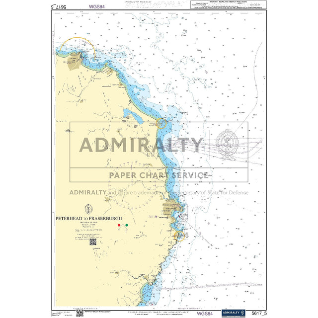 Nautical chart 5617_5 Peterhead to Fraserburgh on the east Scotland coast