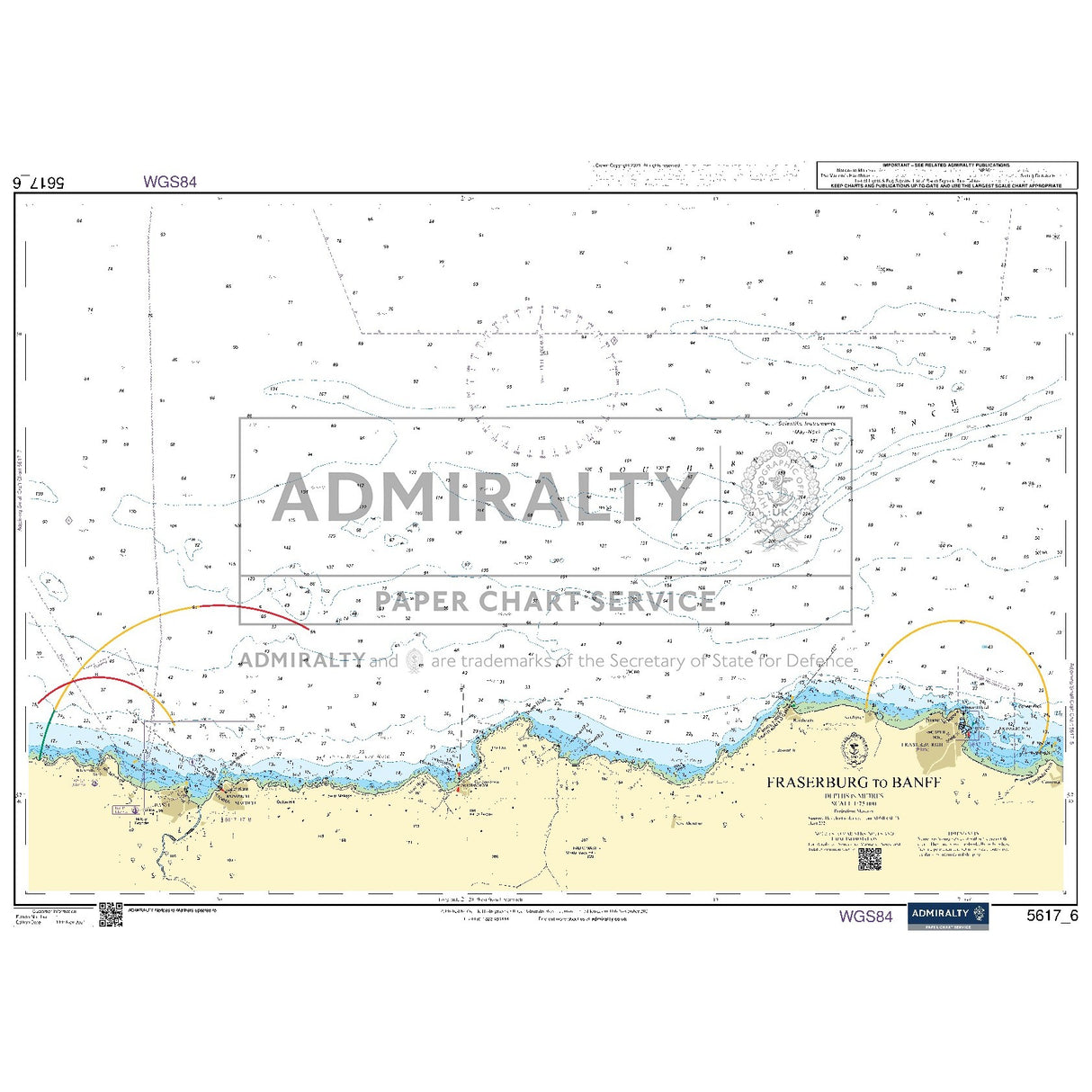 Nautical chart 5617_6 Fraserburgh to Banff on the east Scotland coast