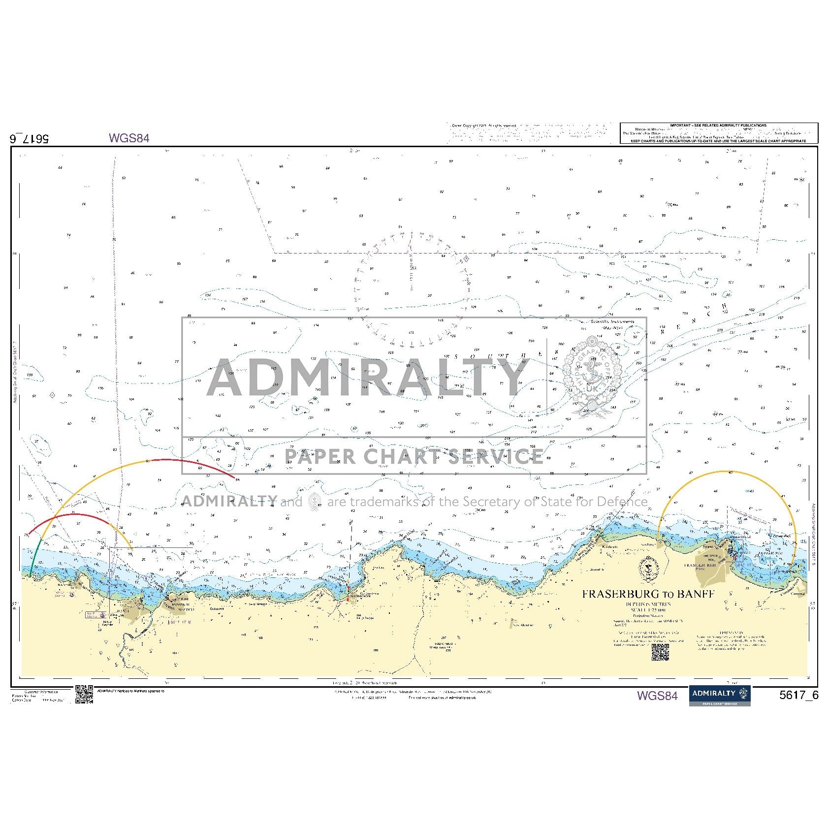 Nautical chart 5617_6 Fraserburgh to Banff on the east Scotland coast