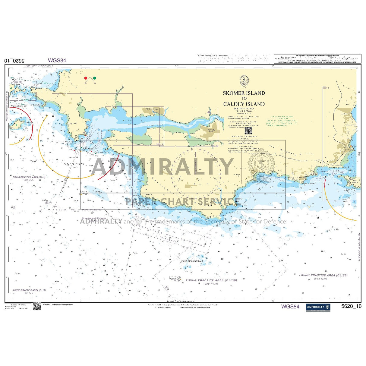 Nautical chart 5620_10 Skomer Island to Caldey Island
