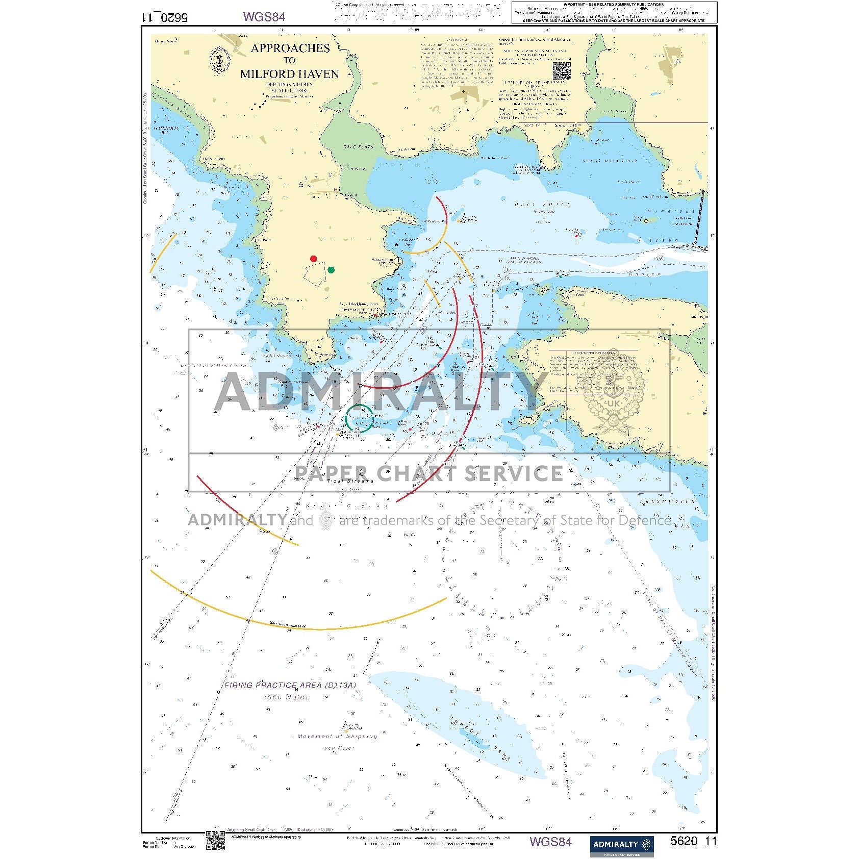 Nautical chart 5620_11 Approaches to Milford Haven