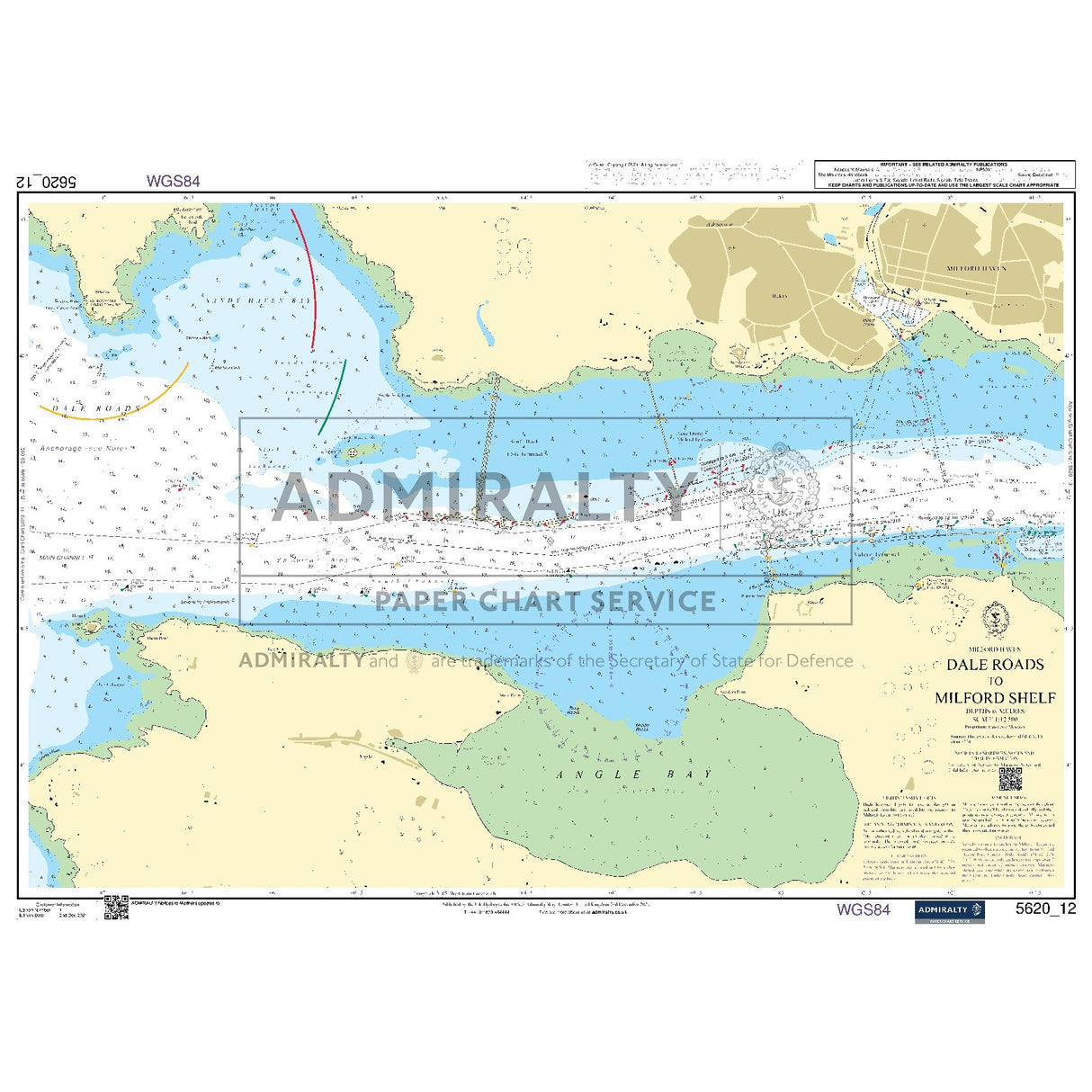 Nautical chart 5620_12 Milford Haven - Dale Roads to Milford Shelf