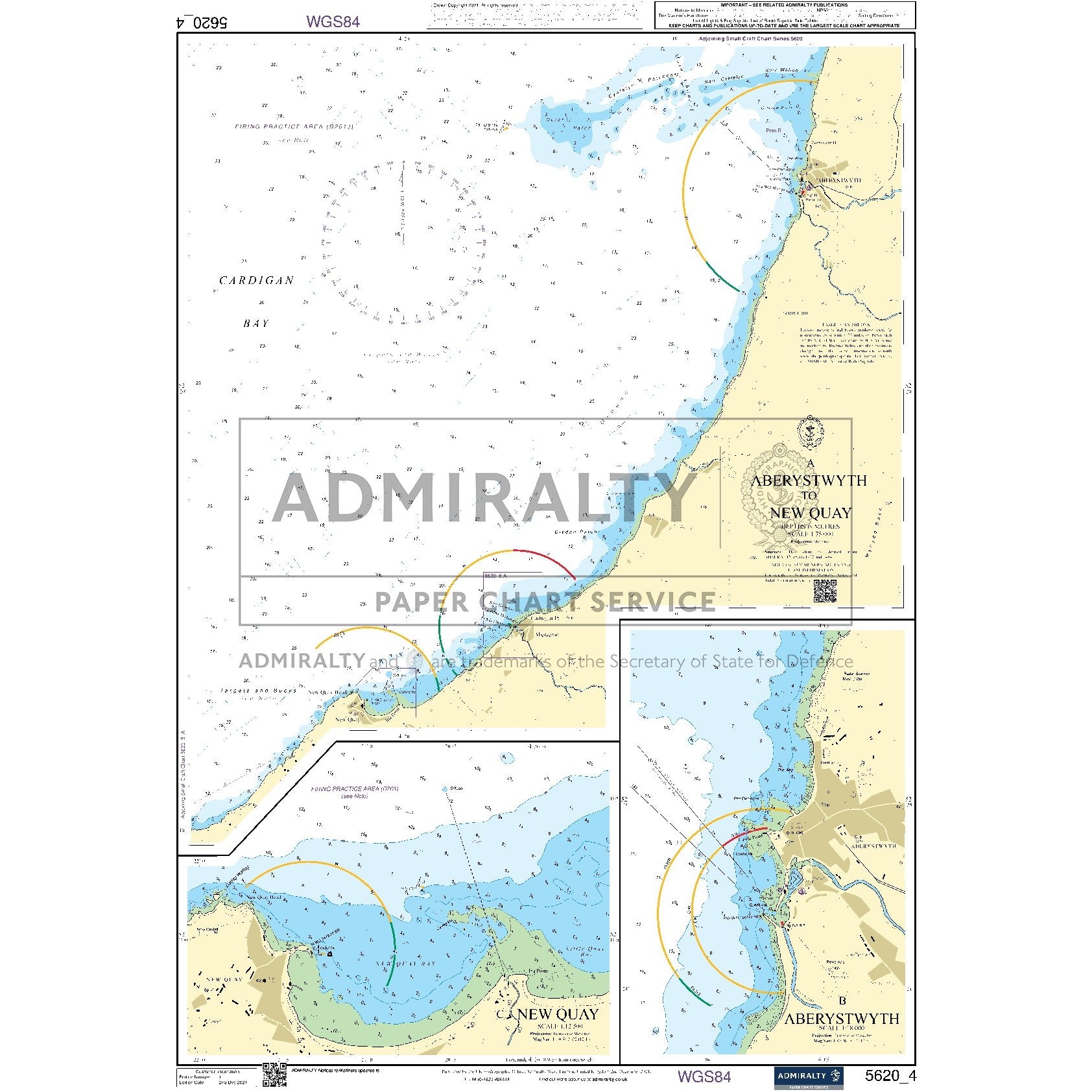 Nautical chart 5620_4 Aberystwyth to New Quay