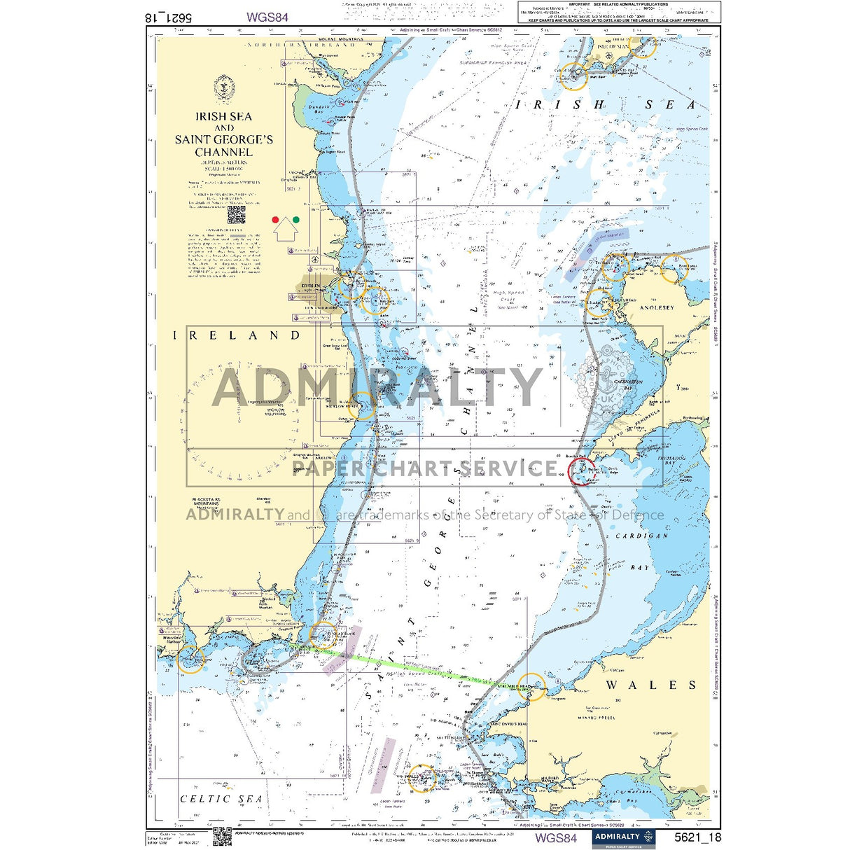 Nautical chart 5621_18 Irish Sea and Saint George's Channel