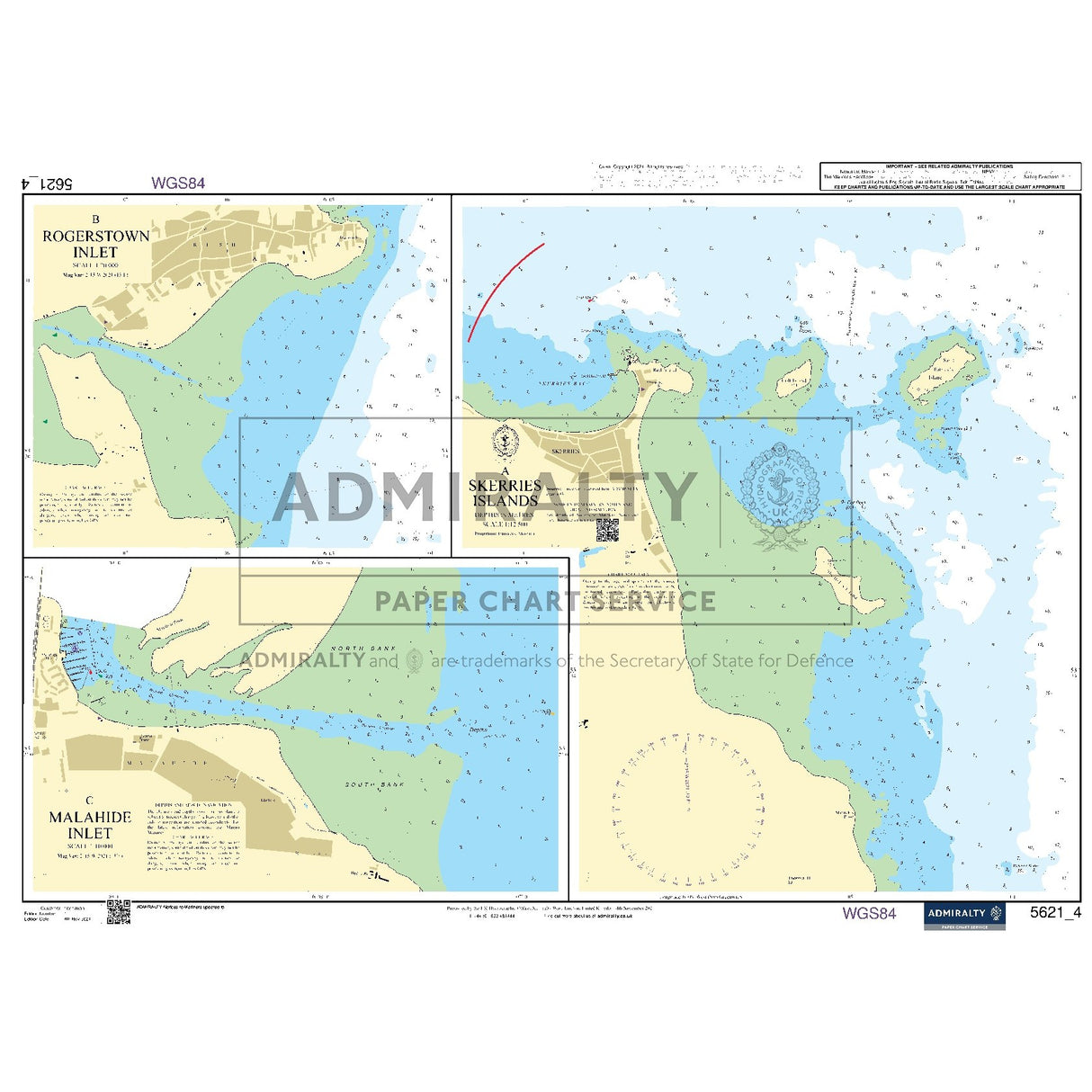 Nautical chart 5621_4 Carlingford Lough to Waterford