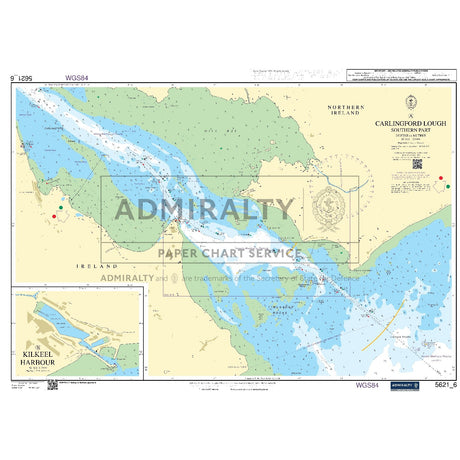 Nautical chart 5621_6 Carlingford Lough - Southern Part with 2 panels