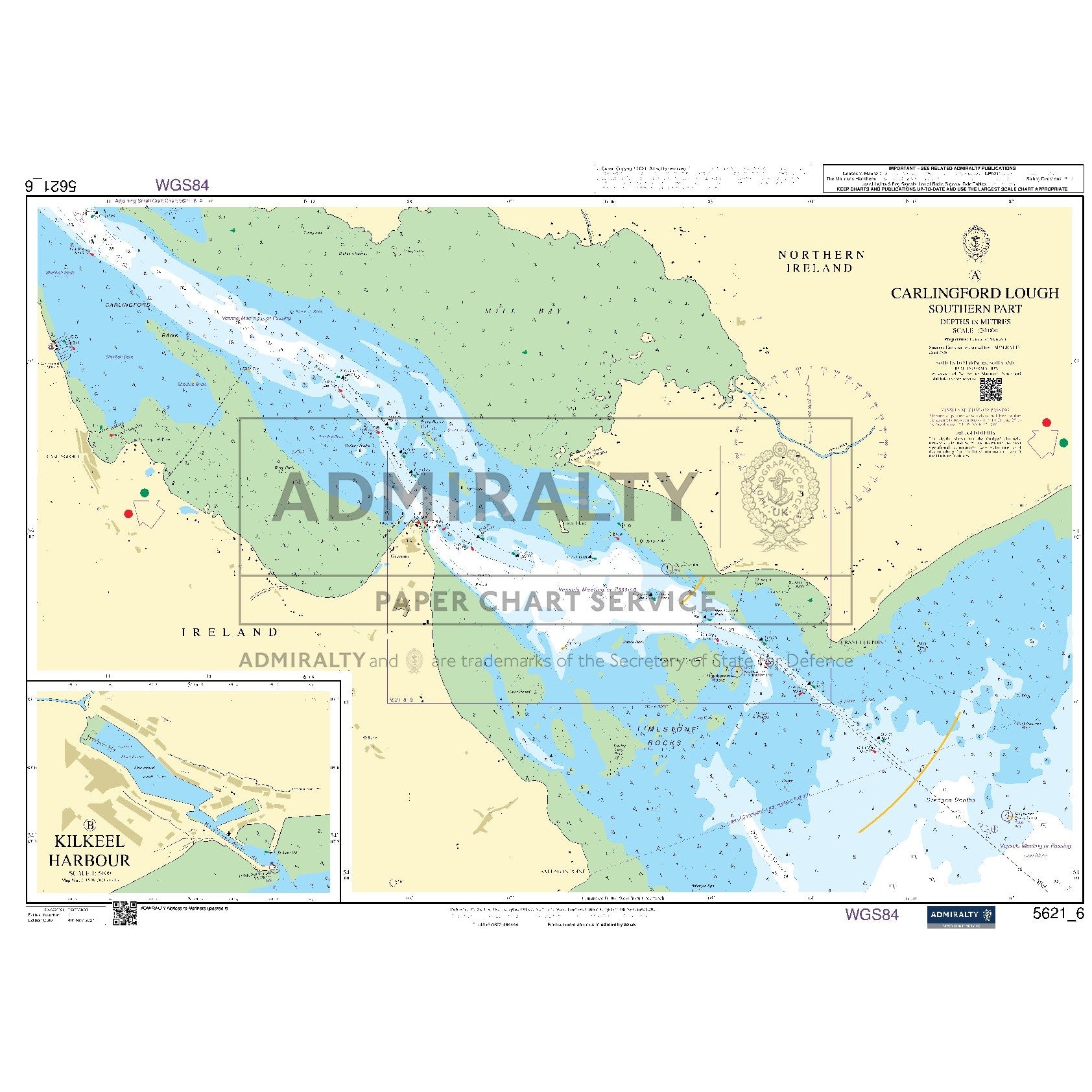 Nautical chart 5621_6 Carlingford Lough Southern Part