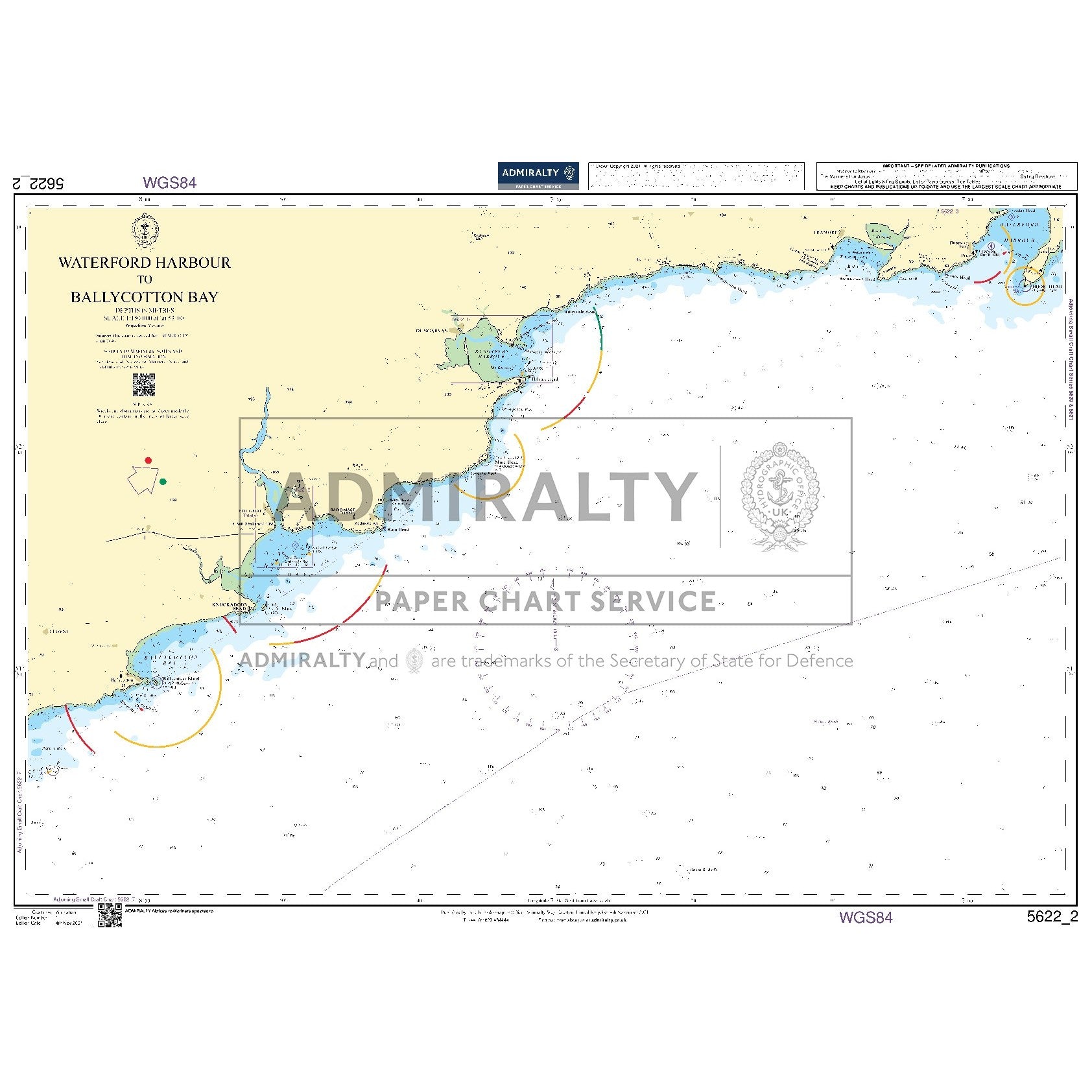 Nautical chart 5622_2 Waterford Harbour to Ballycotton Bay