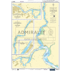 Nautical chart 5622_4 Passage East to Beacon Quay and Pink Point with 4 panels