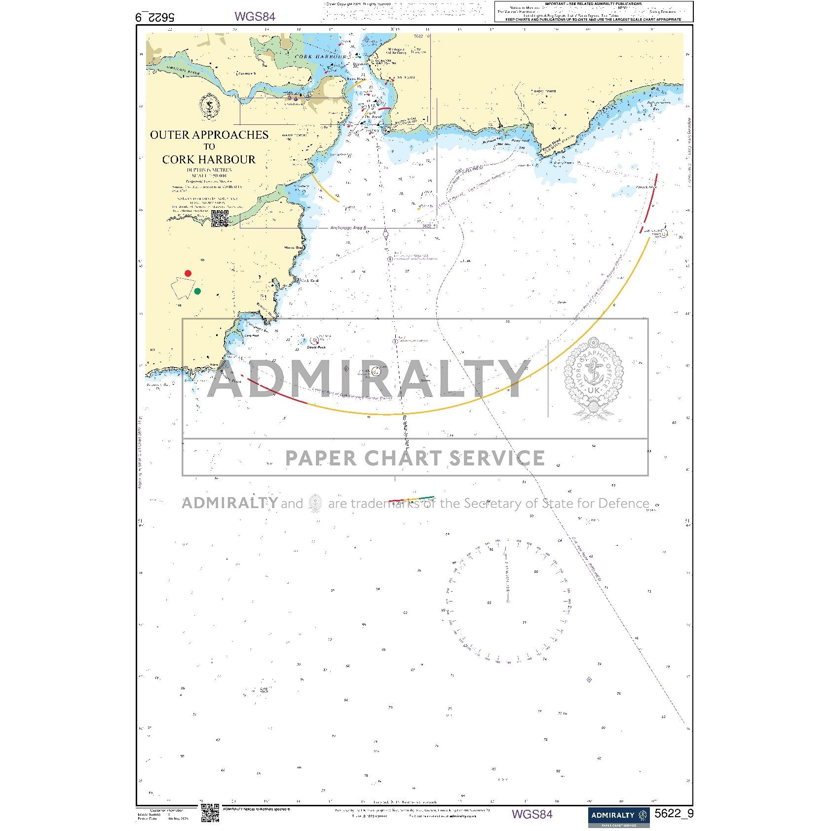 Nautical chart 5622_9 Outer Approaches to Cork Harbour