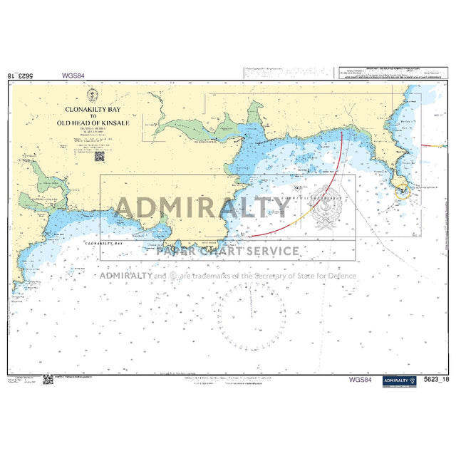 Nautical chart 5623_18 Clonakilty Bay to Old Head of Kinsale on the south west coast of Ireland