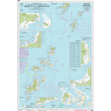Imray Chart B31: Bequia to Carriacou by Imray covers the Grenadines with detailed insets of harbors, water depths, navigation routes, and coastal features. Imray-Iolaire Caribbean chart markings and grids are featured throughout this region.