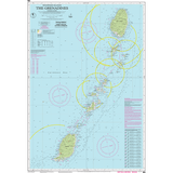 Imray Chart B3: The Grenadines by Imray is a GPS-compatible nautical chart of the Grenadines in the Caribbean, featuring islands, navigation markers, depth contours, and yellow boundaries in classic Imray-Iolaire style for precise marine navigation.