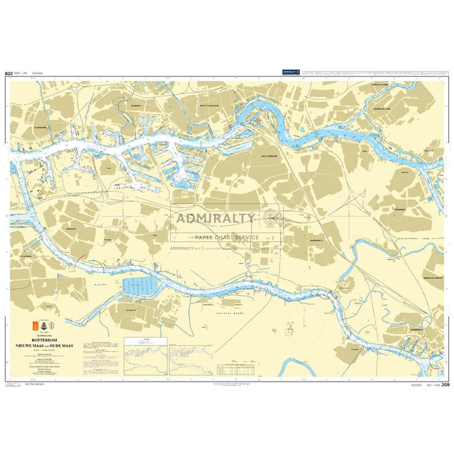 Thumbnail of Admiralty Chart 208: Rotterdam Nieuwe Maas and Oude Maas