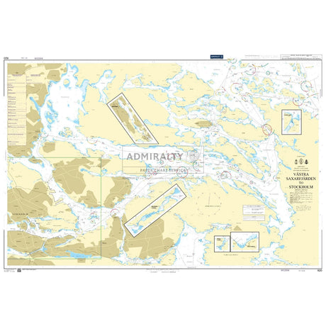 Thumbnail of Admiralty Chart 820: Vastra Saxarfjarden to Stockholm