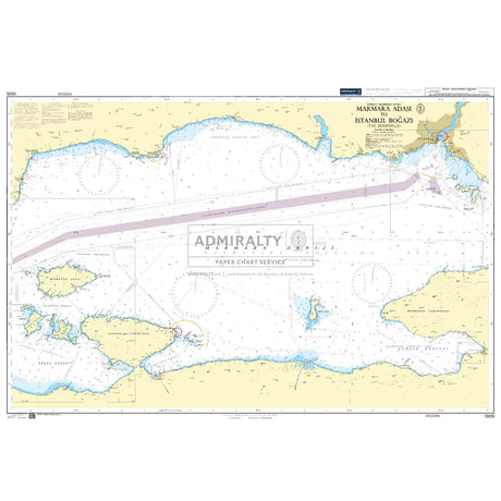 Thumbnail of Admiralty Chart 1005: Marmara Adasi to Istanbul Bogazi (The Bosporus)