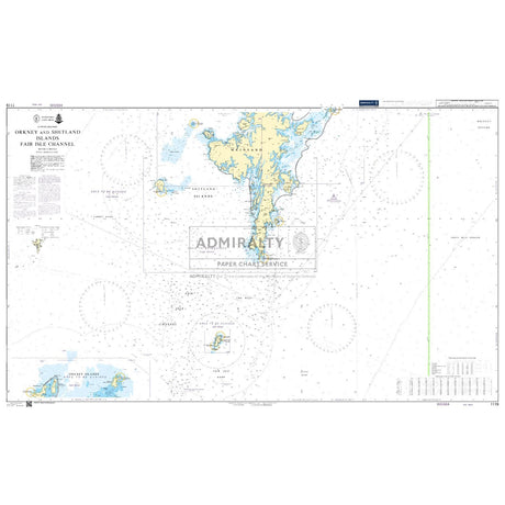 Thumbnail of Admiralty Chart 1119: Orkney and Shetland Islands Fair Isle Channel