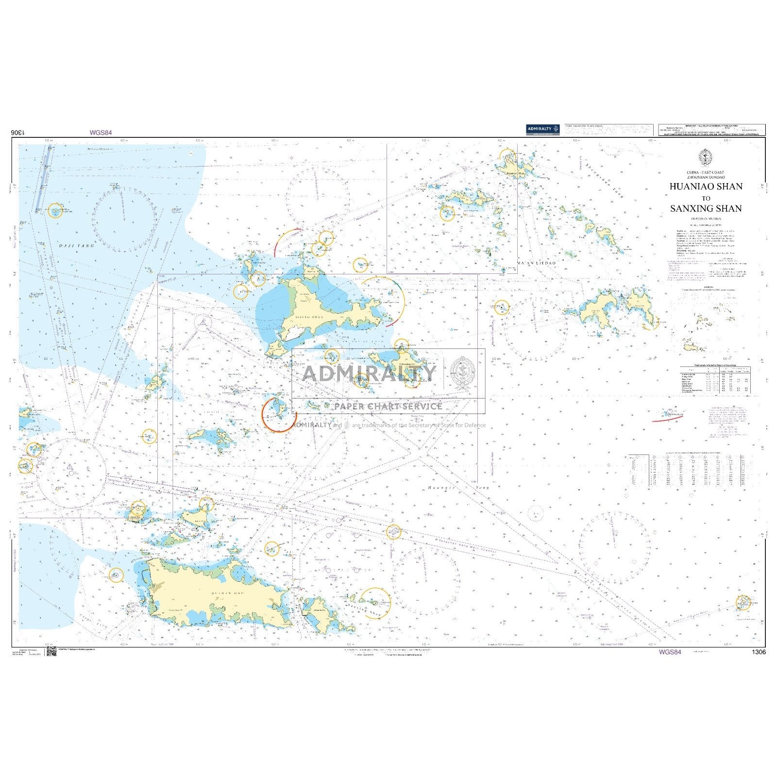 Thumbnail of Admiralty Chart 1306: Huaniao Shan to Sanxing Shan
