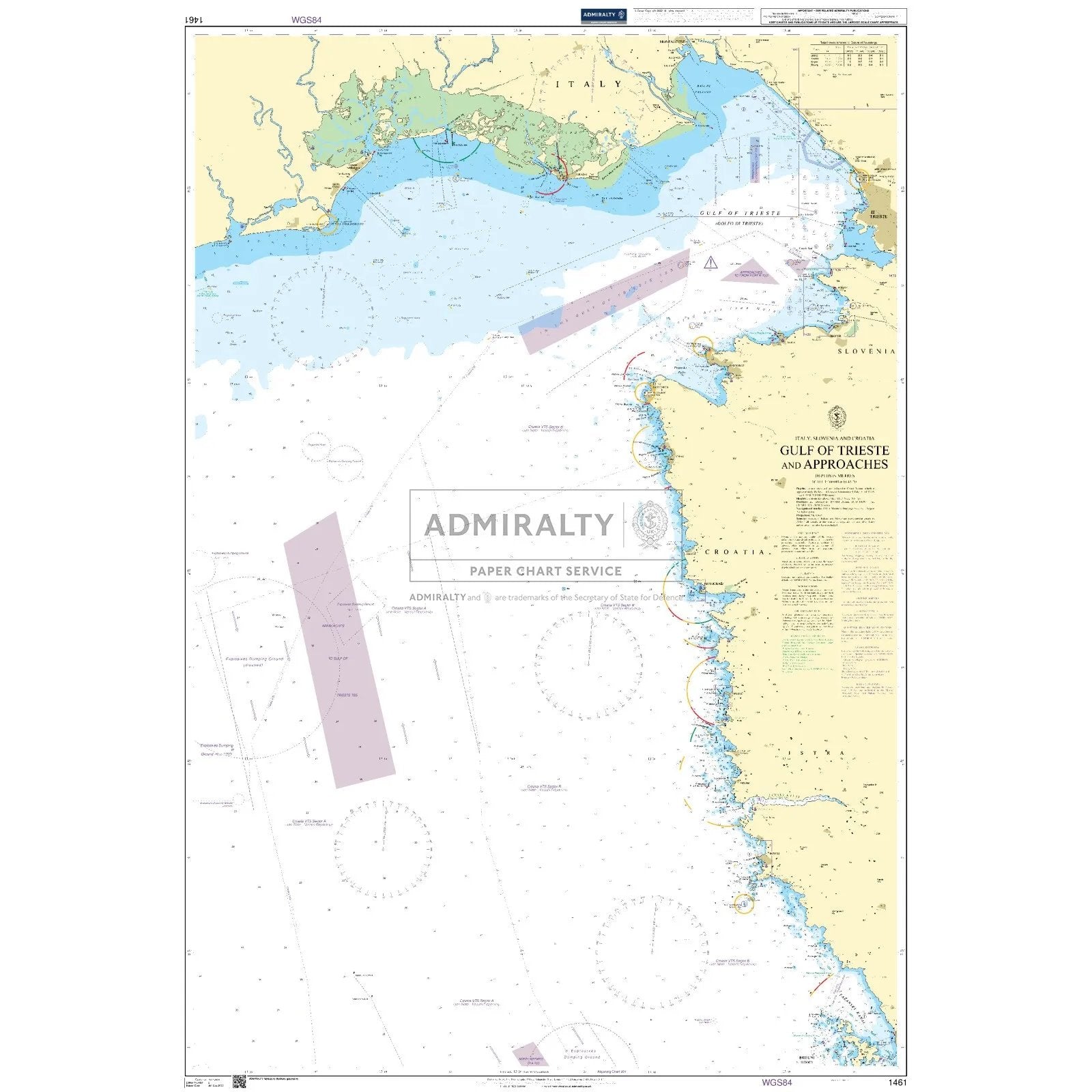 Thumbnail of Admiralty Chart 1461: Gulf of Trieste and Approaches
