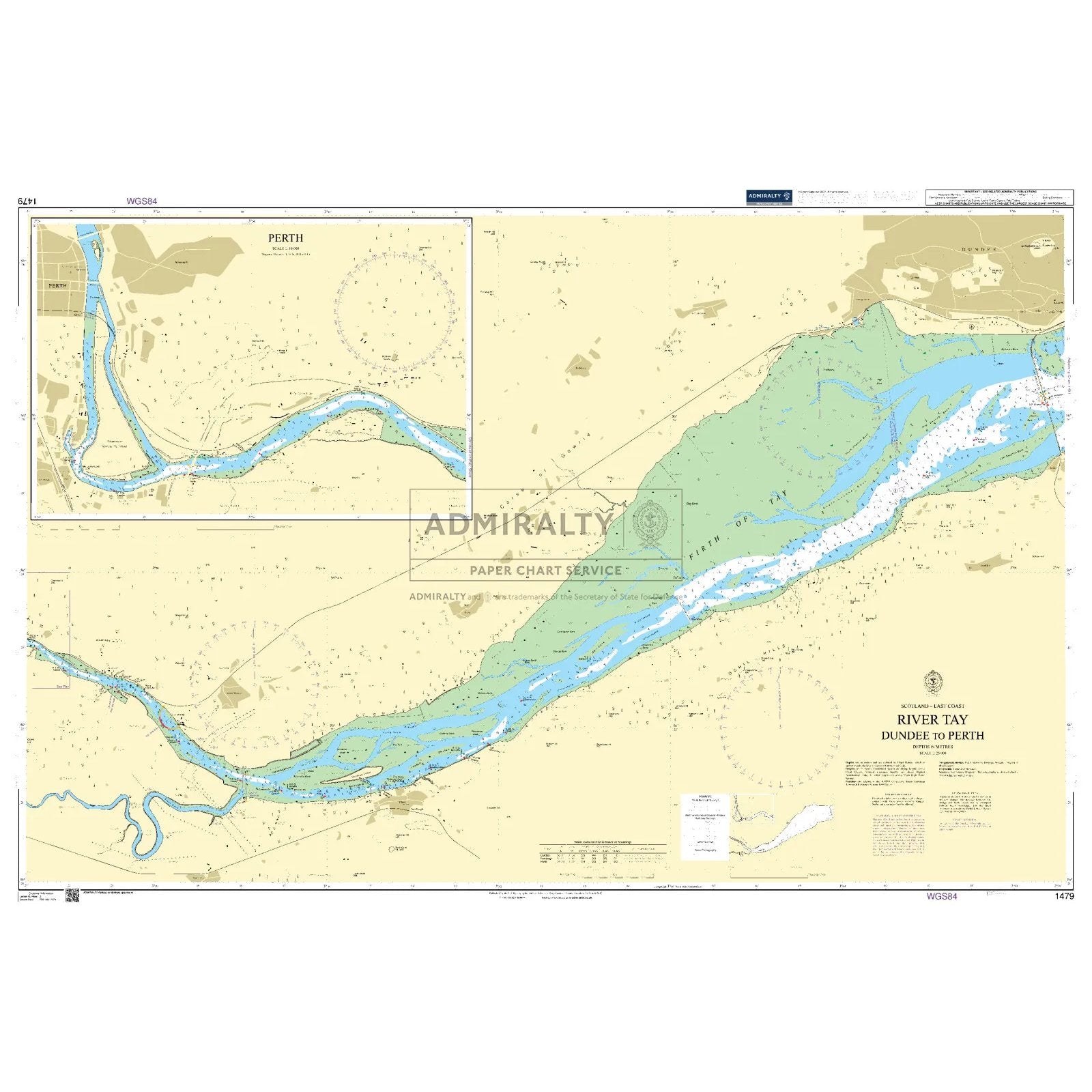 Thumbnail of Admiralty Chart 1479: River Tay Dundee to Perth