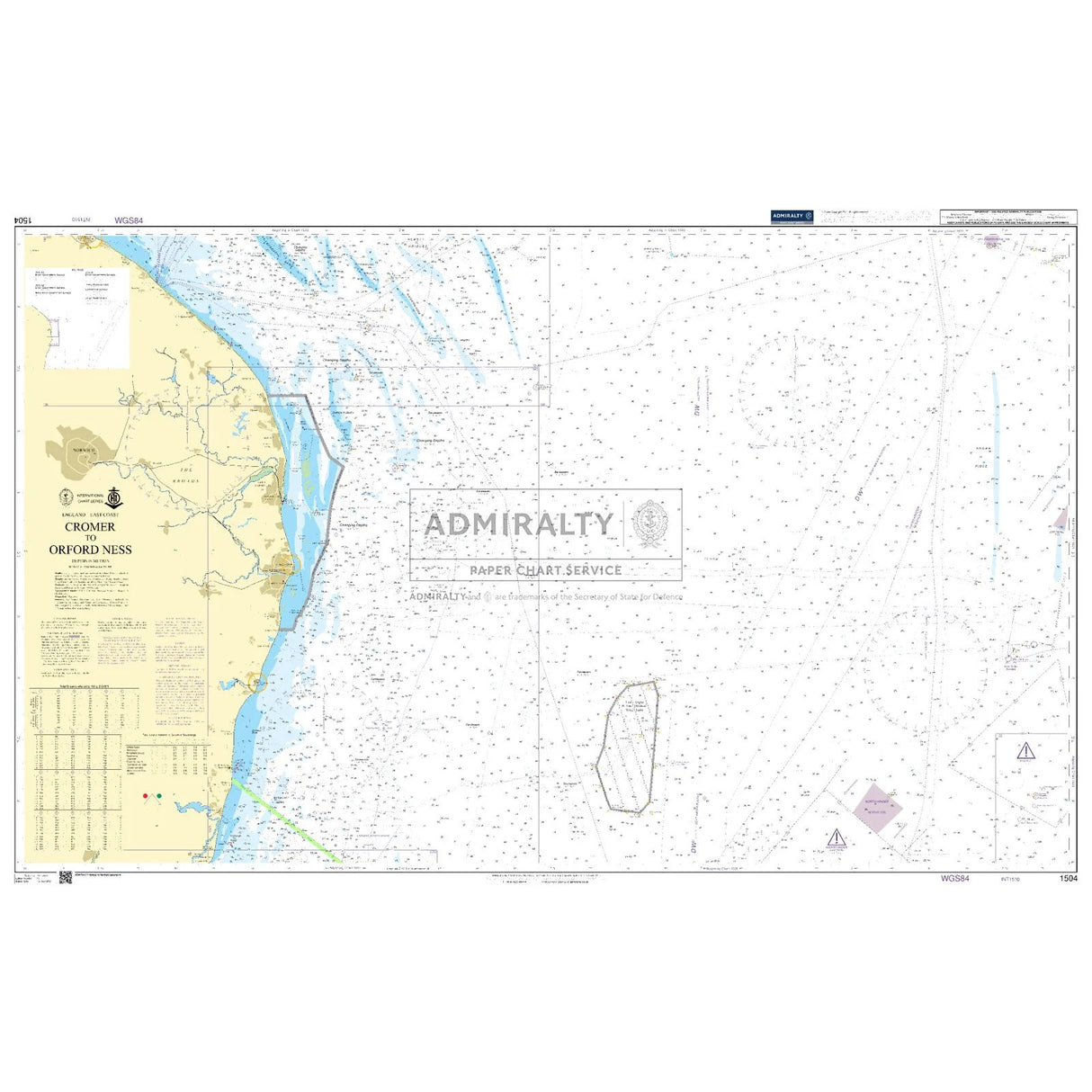 Thumbnail of Admiralty Chart 1504: Cromer to Orford Ness
